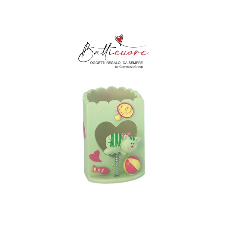 Gattino portapenne verde CM 8,5 CFN 1 - CTN 96