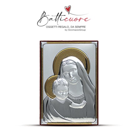 Madonna con bimbo c/oro Rett.Cm 13,5x9