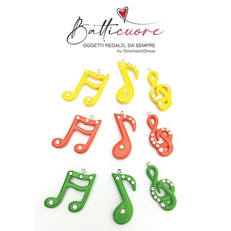 Note musicali in plastica colorate con calamita,9 ass. CM 4X3,5 CFN 24 - CTN 240