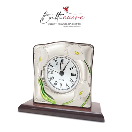 Orologio Sag.Dec.Calla con base smaltato