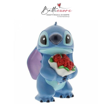 Stitch con bouquet fiori Cm 5x8